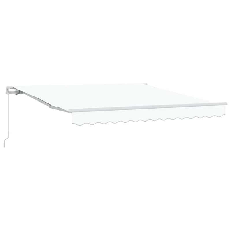 Load image into Gallery viewer, Vidaxl inklapbaar zonnescherm wit 350 x 250 cm polyester en aluminium
