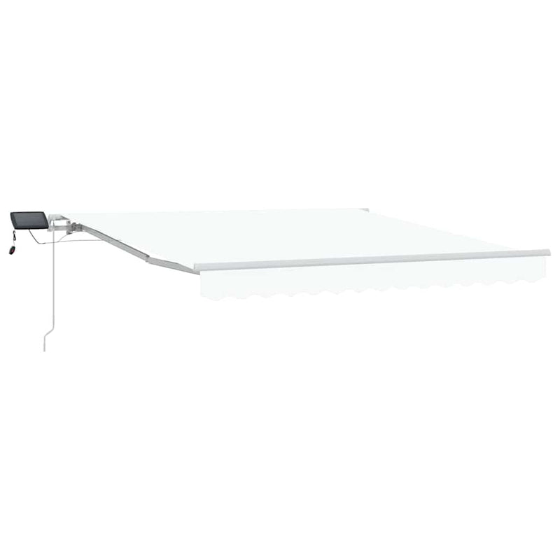 Load image into Gallery viewer, Vidaxl inklapbaar zonnescherm wit 350 x 250 cm stof en staal
