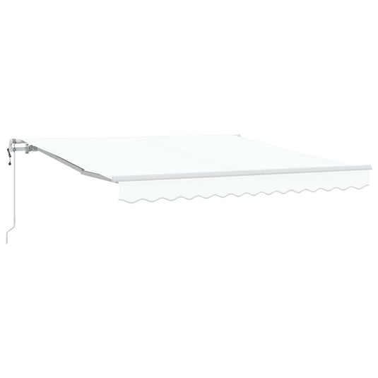 Vidaxl inklapbaar zonnescherm wit 350 x 250 cm stof