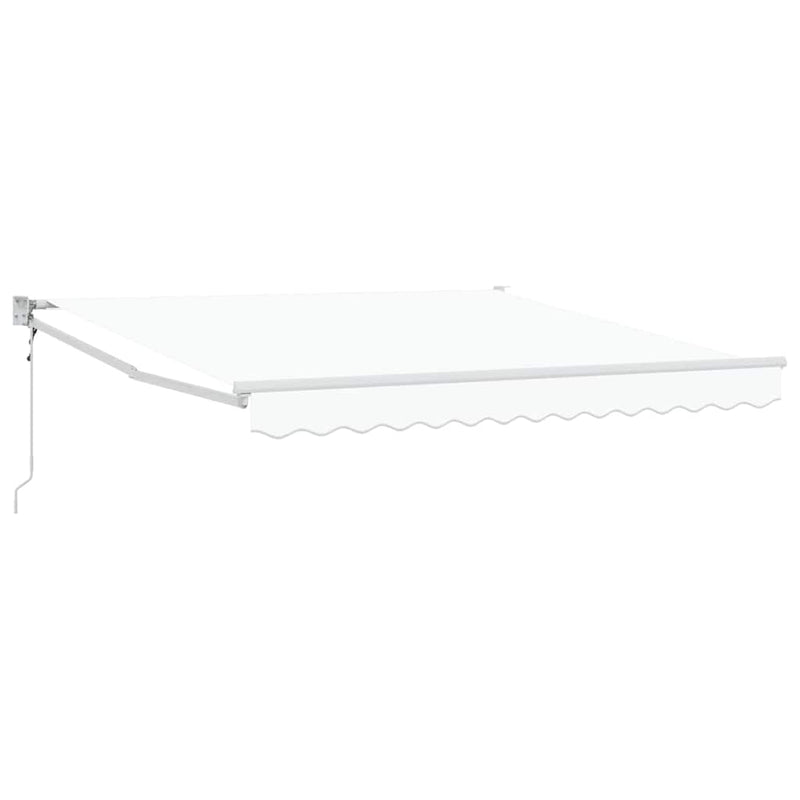 Load image into Gallery viewer, Vidaxl inklapbaar zonnescherm wit 350 x 250 cm stof
