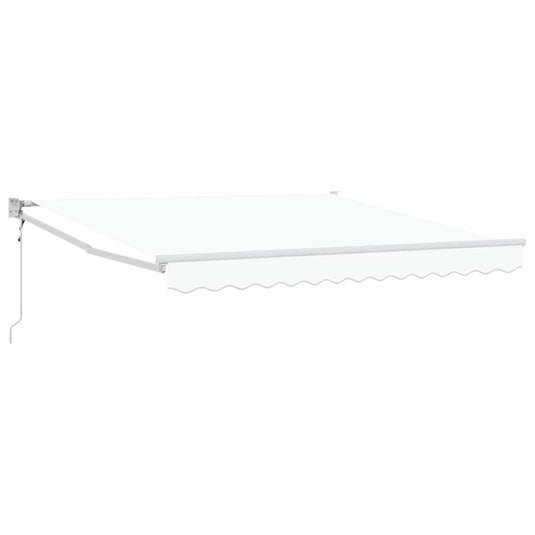 Vidaxl inklapbaar zonnescherm wit 350 x 250 cm stof