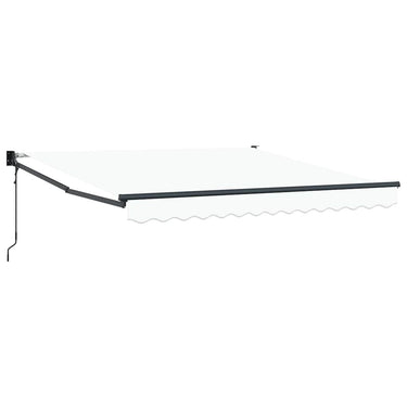 Vidaxl inklapbaar zonnescherm wit 350 x 250 cm polyester en aluminium