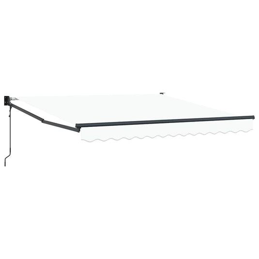 Vidaxl inklapbaar zonnescherm wit 350 x 250 cm polyester en aluminium