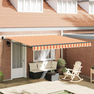 Vidaxl inklapbaar zonnescherm geel en oranje 400 × 300 cm
