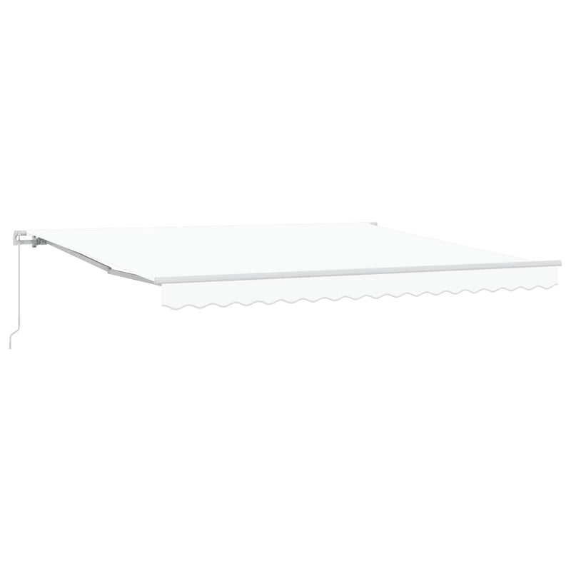 Load image into Gallery viewer, Vidaxl inklapbaar zonnescherm wit 400 × 300 cm polyester en aluminium
