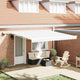 Vidaxl inklapbaar zonnescherm wit 400 × 300 cm stof en staal