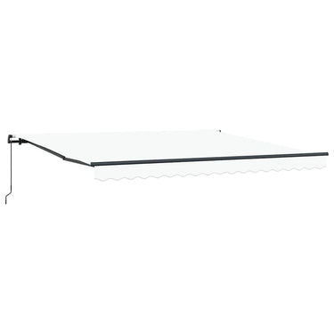 Vidaxl inklapbaar zonnescherm wit 400 × 300 cm polyester en staal