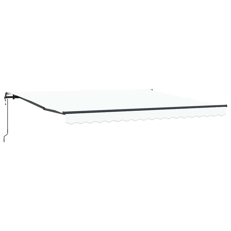 Load image into Gallery viewer, Vidaxl inklapbaar zonnescherm wit 400 × 300 cm stof en aluminium
