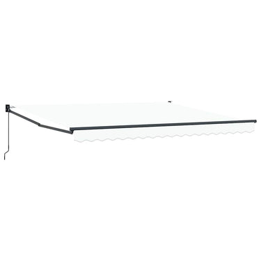Vidaxl inklapbaar zonnescherm wit 400 × 300 cm polyester en aluminium