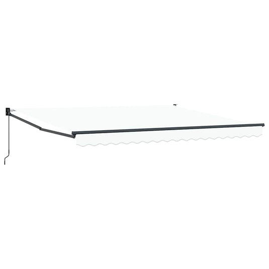 Vidaxl inklapbaar zonnescherm wit 400 × 300 cm polyester en aluminium