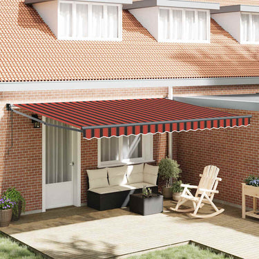 Vidaxl markies oranje en bruin 450 x 300 x 165 cm polyester en metaal