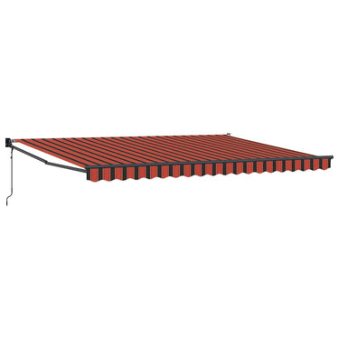 Vidaxl markies oranje en bruin 450 x 300 x 165 cm polyester en metaal