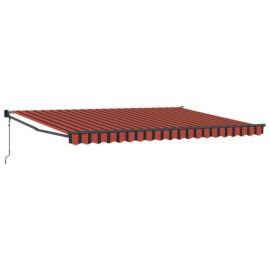Vidaxl markies oranje en bruin 450 x 300 x 165 cm polyester en metaal