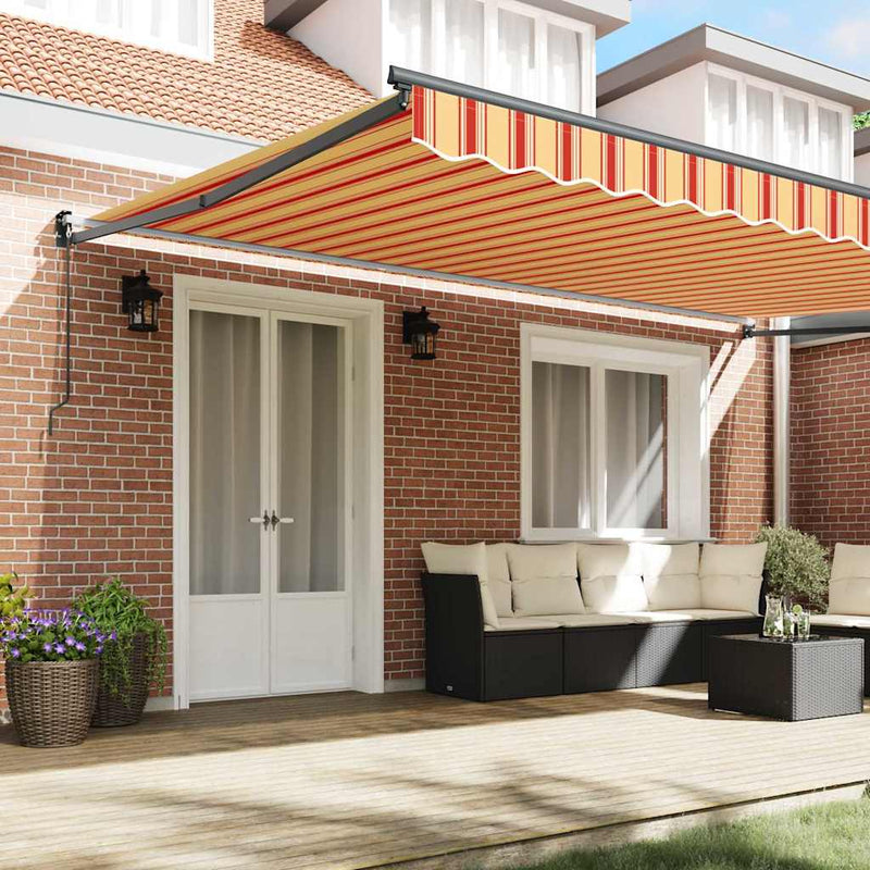 Load image into Gallery viewer, Vidaxl markies geel en oranje 500 x 300 x 165 cm polyester en metaal
