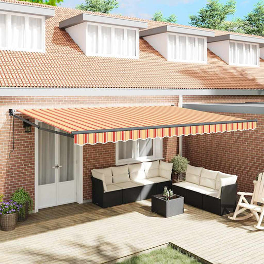 Vidaxl markies crème 500 x 300 x 165 cm polyester en metaal