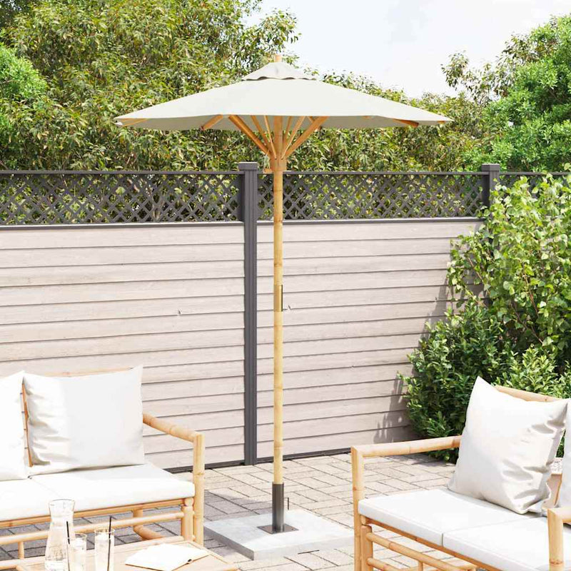 Load image into Gallery viewer, Vidaxl tuinparasol crème wit ø 270 x 260 cm bamboe
