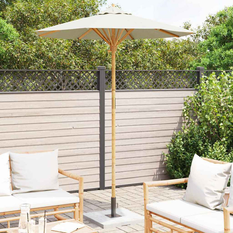 Load image into Gallery viewer, Vidaxl tuinparasol crème wit ø 270 x 260 cm bamboe
