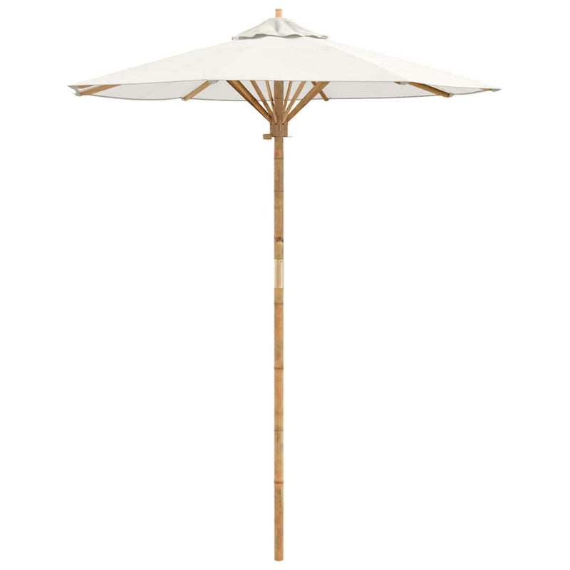 Load image into Gallery viewer, Vidaxl tuinparasol crème wit ø 270 x 260 cm bamboe
