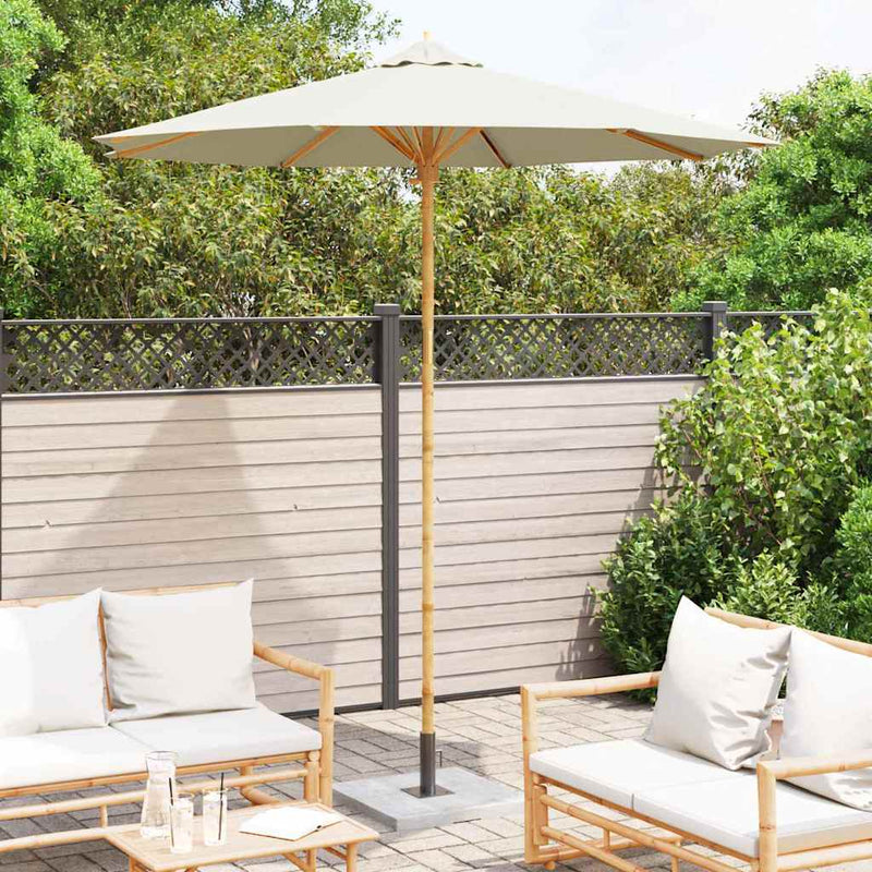 Load image into Gallery viewer, Vidaxl tuinparasol crème wit ø 270 x 260 cm bamboe
