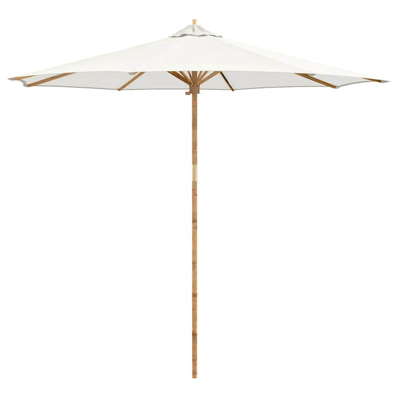 Load image into Gallery viewer, Vidaxl tuinparasol crème wit ø 270 x 260 cm bamboe
