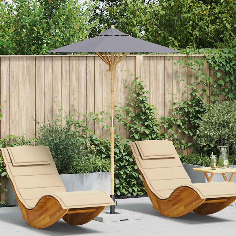 Load image into Gallery viewer, Vidaxl tuinparasol donkergrijs ø 270 x 260 cm bamboe
