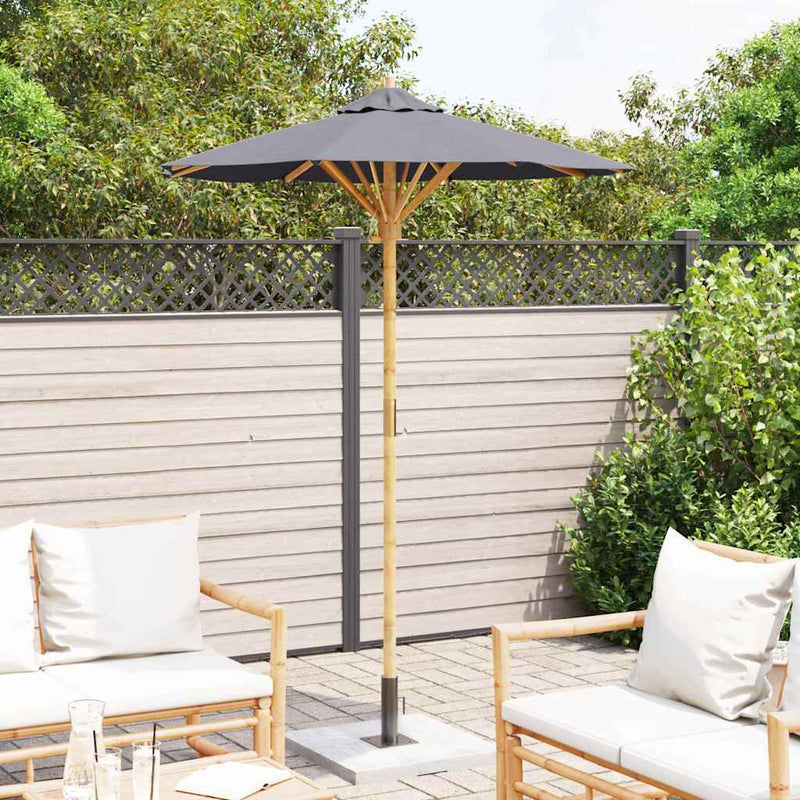 Load image into Gallery viewer, Vidaxl tuinparasol donkergrijs ø 270 x 260 cm bamboe
