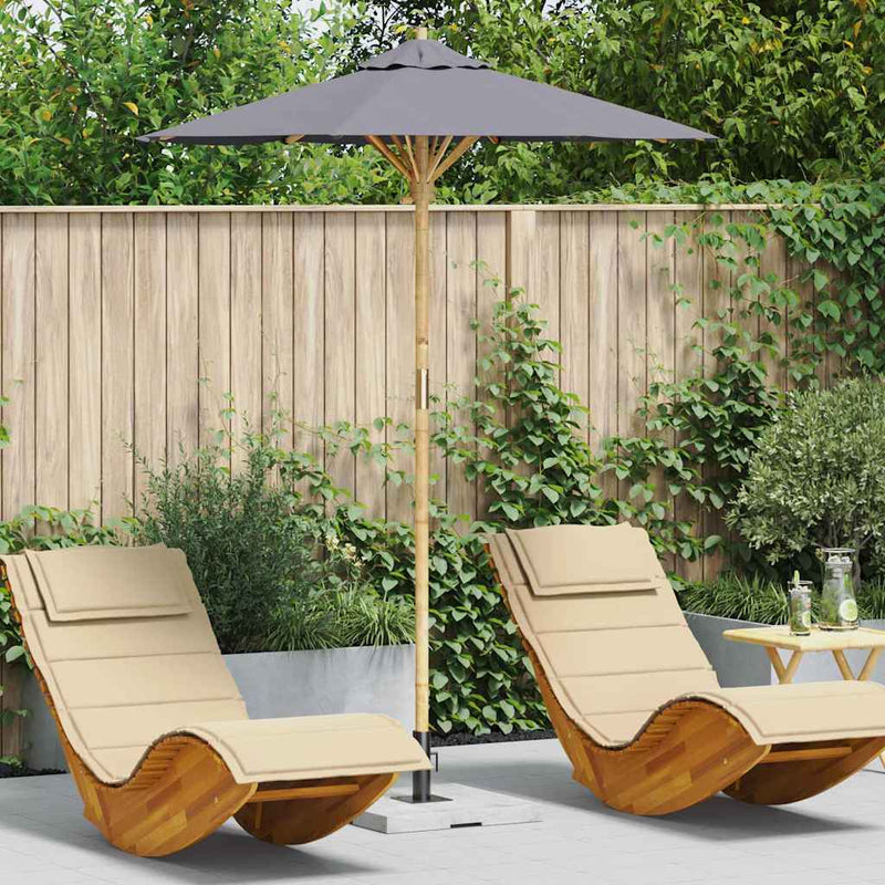 Load image into Gallery viewer, Vidaxl tuinparasol donkergrijs ø 270 x 260 cm bamboe
