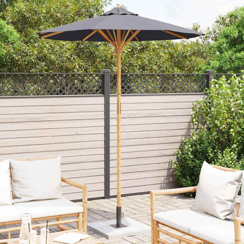 Load image into Gallery viewer, Vidaxl tuinparasol donkergrijs ø 270 x 260 cm bamboe
