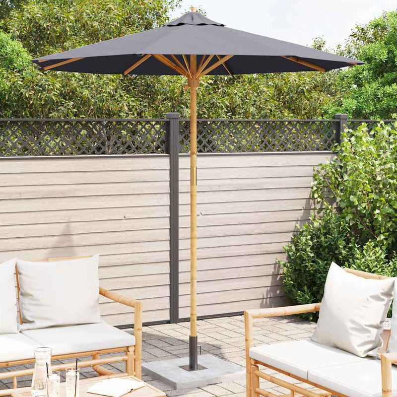 Load image into Gallery viewer, Vidaxl tuinparasol donkergrijs ø 270 x 260 cm bamboe
