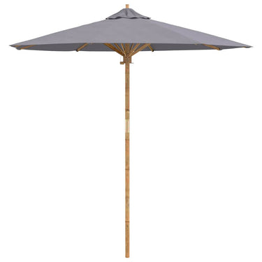 Vidaxl tuinparasol donkergrijs ø 270 x 260 cm bamboe