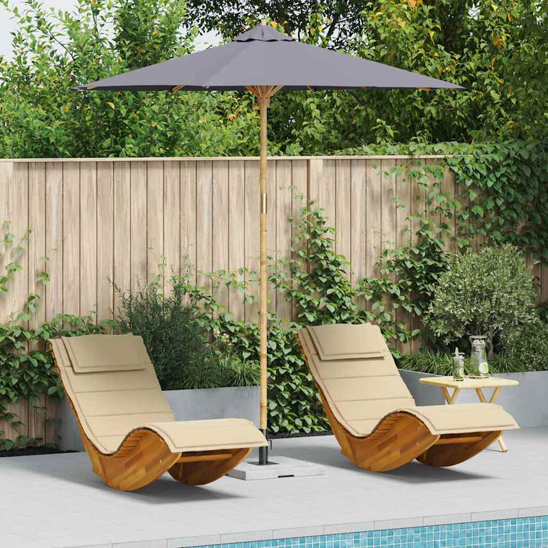 Load image into Gallery viewer, Vidaxl tuinparasol donkergrijs ø 270 x 260 cm bamboe
