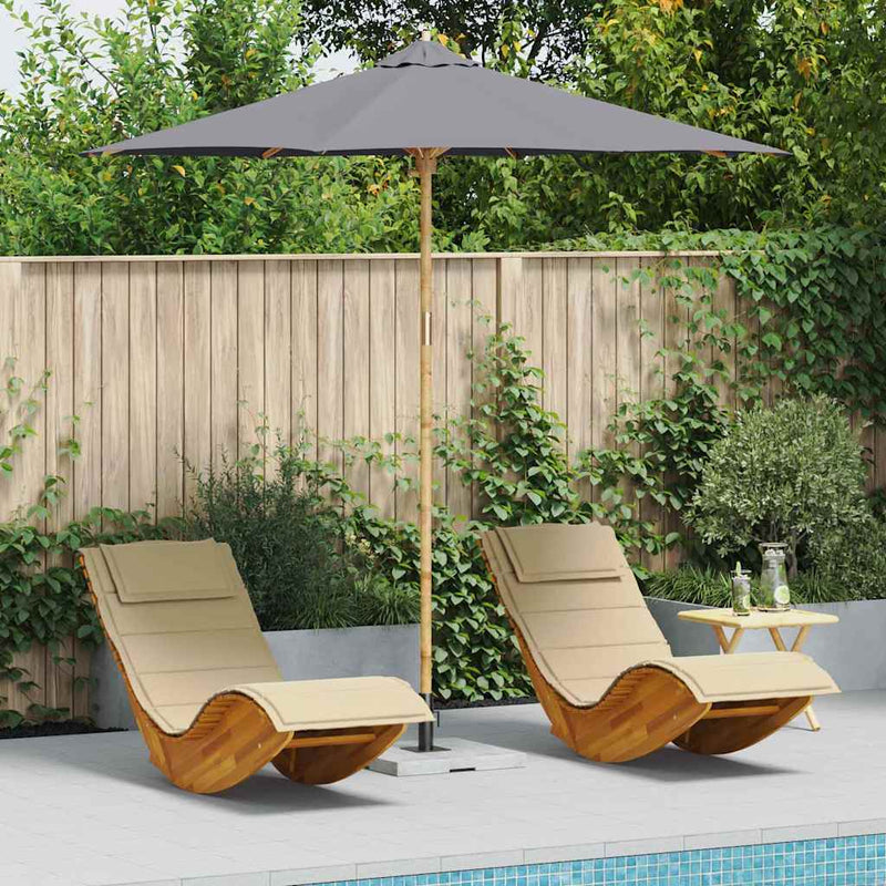 Load image into Gallery viewer, Vidaxl tuinparasol donkergrijs ø 270 x 260 cm bamboe
