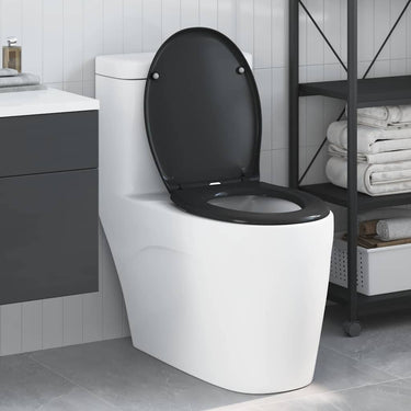 Vidaxl toiletzitting zwart 47 x 37 x 4 cm duroplast