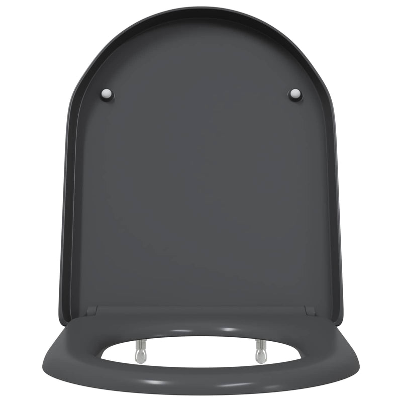 Load image into Gallery viewer, Vidaxl toiletzitting antraciet 49 x 36 x 4 cm duroplast

