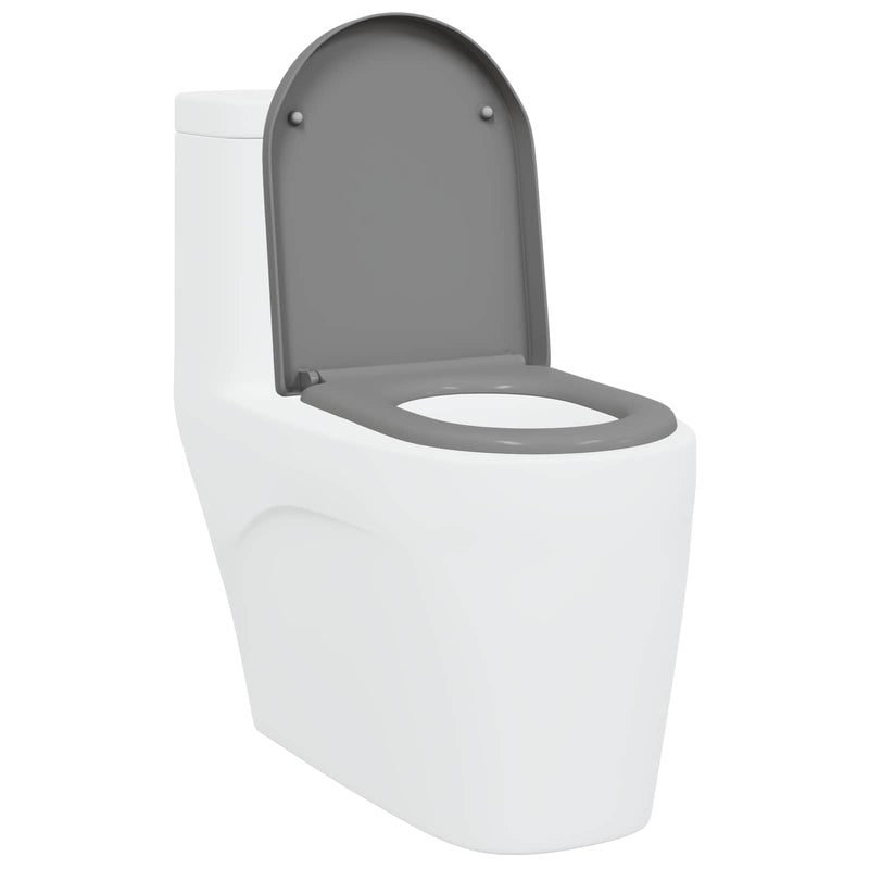 Load image into Gallery viewer, Vidaxl toiletzitting grijs 49 x 36 x 4 cm duroplast

