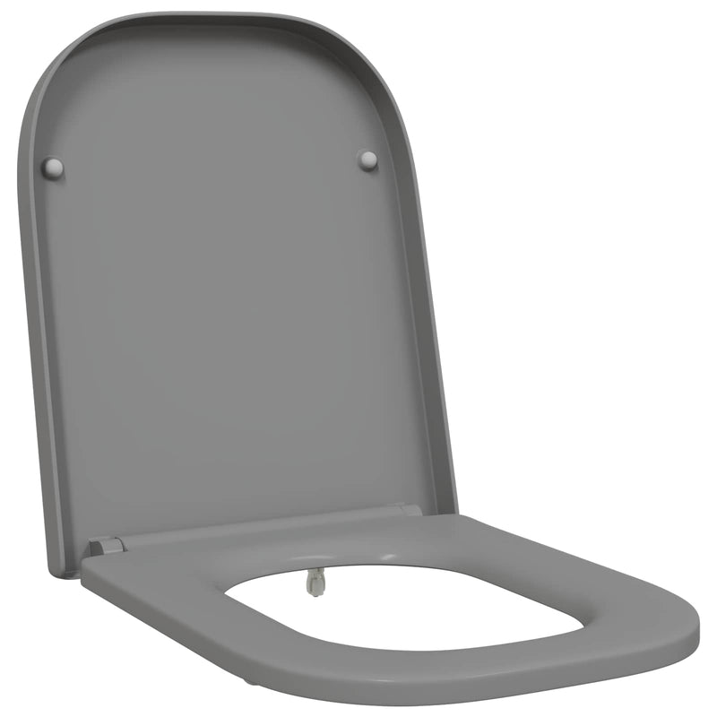 Load image into Gallery viewer, Vidaxl toiletzitting grijs 47,5 x 35 x 3,6 cm duroplast
