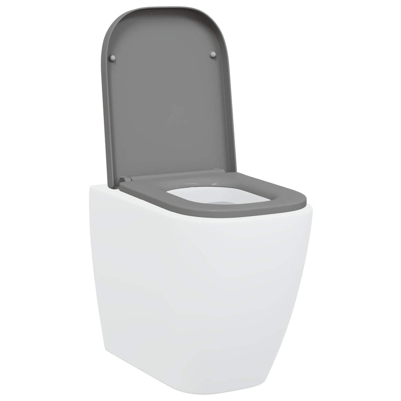 Load image into Gallery viewer, Vidaxl toiletzitting grijs 47,5 x 35 x 3,6 cm duroplast
