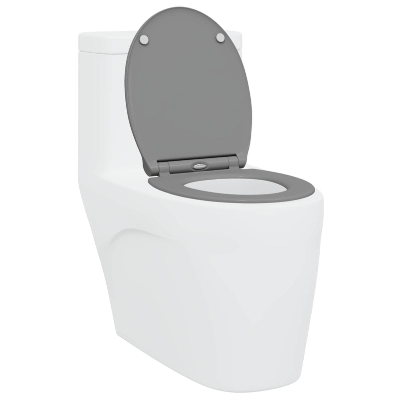Load image into Gallery viewer, Vidaxl toiletzitting grijs 47 x 37,5 x 3,8 cm duroplast
