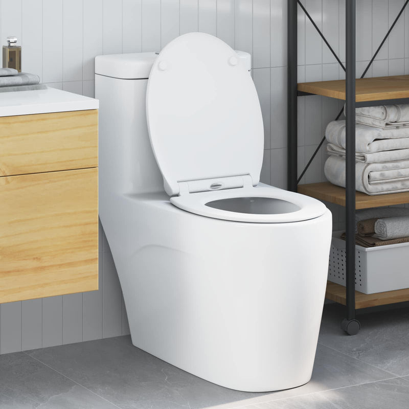 Load image into Gallery viewer, Vidaxl toiletzitting wit 47 x 37,5 x 3,8 cm duroplast
