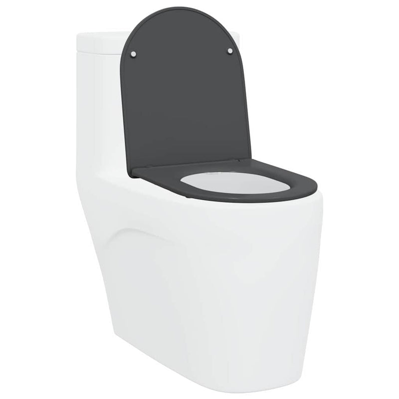 Load image into Gallery viewer, Vidaxl toiletzitting antraciet 47 x 36 x 3,4 cm duroplast
