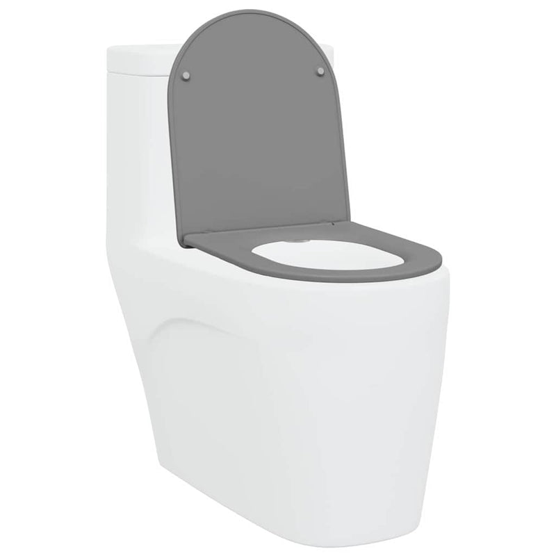 Load image into Gallery viewer, Vidaxl toiletzitting grijs 47 x 36 x 3,4 cm duroplast
