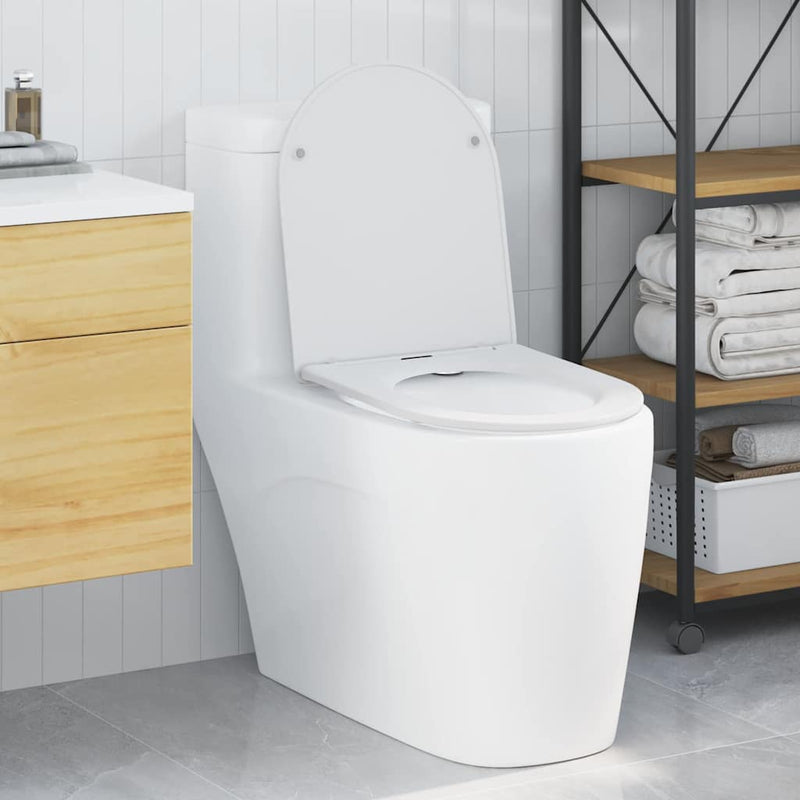 Load image into Gallery viewer, Vidaxl toiletzitting wit 47 x 36 x 3,4 cm duroplast
