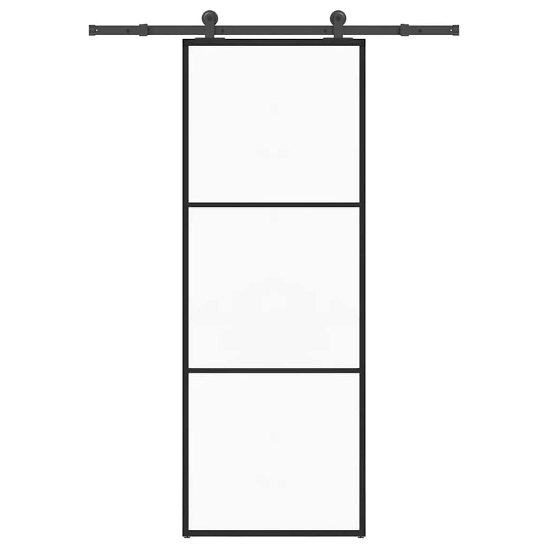 Load image into Gallery viewer, Vidaxl schuifdeur met beslag 76x205 cm esg-glas en aluminium
