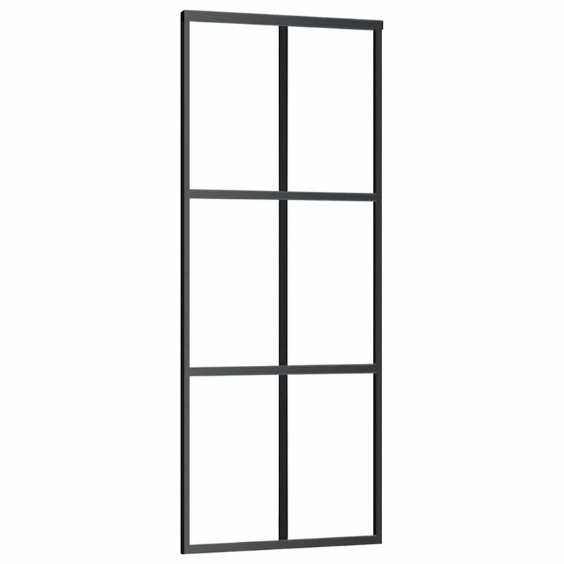 Load image into Gallery viewer, Vidaxl schuifdeur met beslag 76x205 cm esg-glas en aluminium
