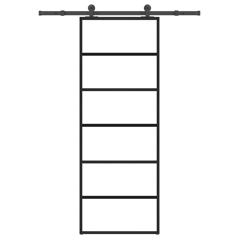 Load image into Gallery viewer, Vidaxl schuifdeur met beslag 76x205 cm esg-glas en aluminium
