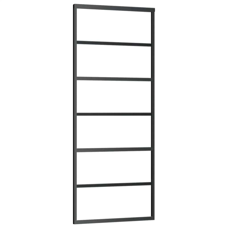 Load image into Gallery viewer, Vidaxl schuifdeur met beslag 76x205 cm esg-glas en aluminium
