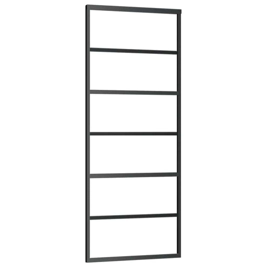 Vidaxl schuifdeur met beslag 76x205 cm esg-glas en aluminium