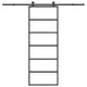 Vidaxl schuifdeur met beslag 76x205 cm esg-glas en aluminium