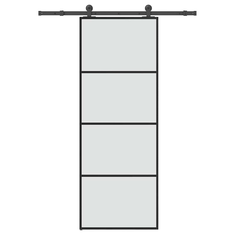 Load image into Gallery viewer, Vidaxl schuifdeur met beslag 76x205 cm esg-glas en aluminium
