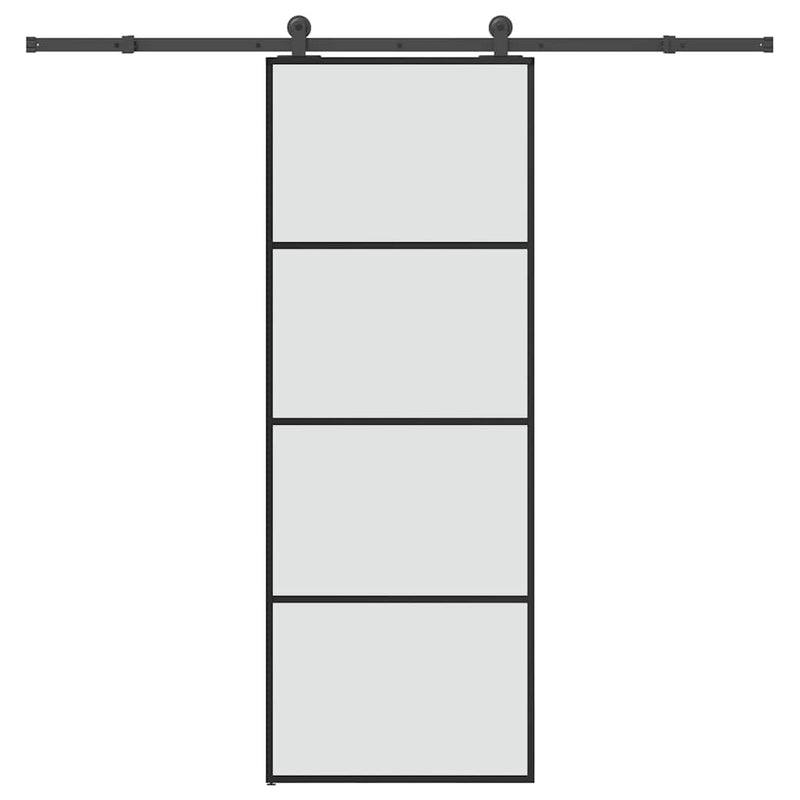 Load image into Gallery viewer, Vidaxl schuifdeur met beslag 76x205 cm esg-glas en aluminium
